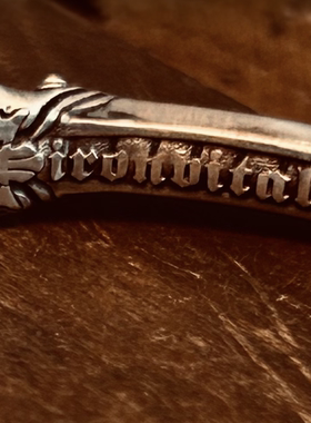 铁心925纯银男士开口手镯