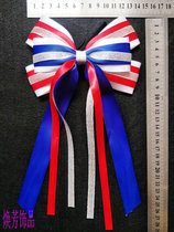 Floral skills cheerleading cheerleading team Games Dance Competition Head Hair Accessories Hair Card-issuing Hair Red White Blue