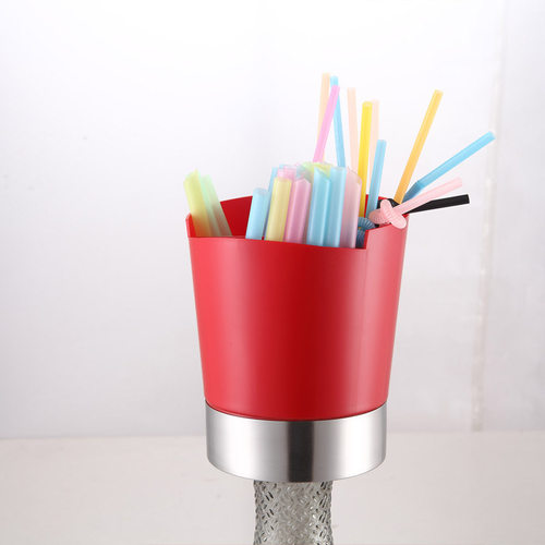 多功能黑色亚克力各种规格果饮吸管奶茶搅拌棒收纳盒纸杯架 - 图0