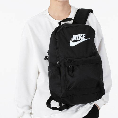 耐克nike2026年新款双肩包男女纯色简约学生书包旅行包DC4244-010 - 图1