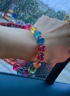 天然单圈玻璃体碧玺手串