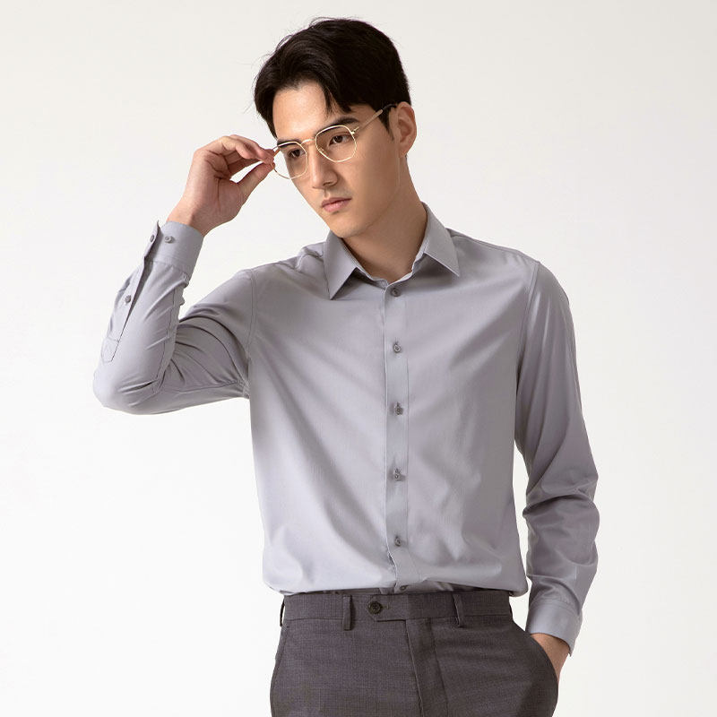 红豆长袖休闲男装22年春新款弹衬衫 红豆衬衫