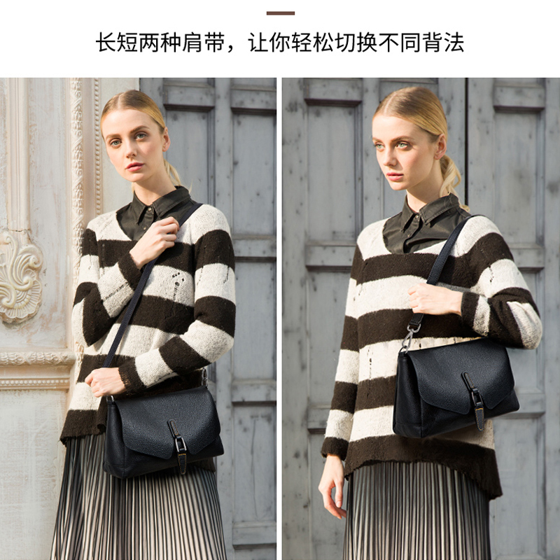 朱尔旗舰店真皮女包新款单肩斜挎包女时尚中年妈妈包软皮女士小包包2