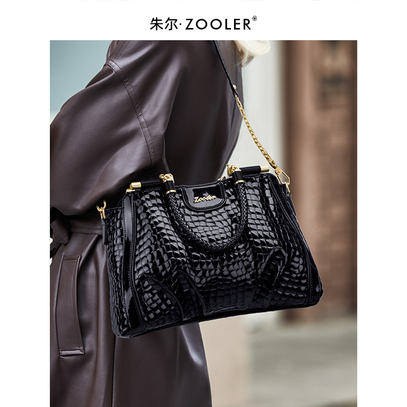 朱尔旗舰店朱尔大气女士包包新款潮时尚真皮女包大容量百搭单肩手提包女0
