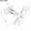 TV hanger telescopic rotating monitor wall hanging 90 degrees