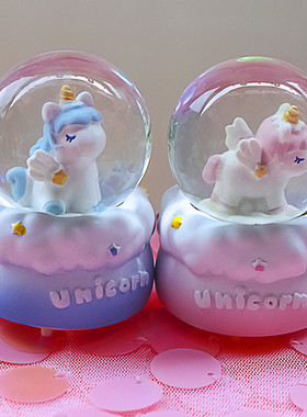 雪花爱情火烈鸟水晶球结婚礼物