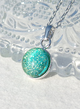 星河minne日本代购闪耀绿色项链