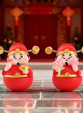 新款財神摇头不倒翁桌面摆件创意热卖家居装饰品新年礼物厂家批发