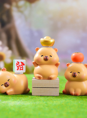 热卖转运豚豚崽盲盒创意桌面摆件可爱公仔手办家居装饰品礼物批发