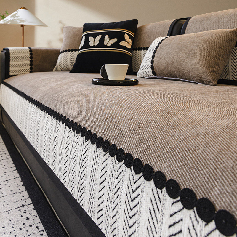 沙发垫子四季通用高级感雪尼尔直排沙发布罩防滑靠背扶手盖布巾,淘宝优惠券,粉丝福利购,淘宝优惠卷