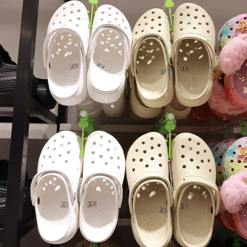 crocs洞洞鞋女鞋卡骆驰夏季云朵厚底休闲沙滩洞洞凉拖鞋206750 - 图3