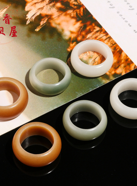 白玉菩提跑环 风化渐变精品跑圈指环手持手串diy佛珠文玩配饰吊坠