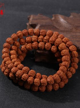 小金刚菩提子108颗佛珠手串五瓣矮桩爆肉精品文玩手链念珠手饰品