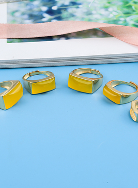 925银空托戒指diy黄金玫瑰金色