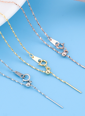 925纯银项链女diy带针串珠蛇骨链