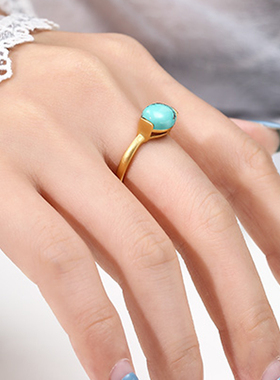 简约时尚椭圆形男女戒指空托配件