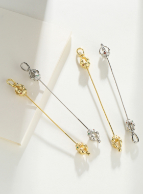 藏式九眼天珠扣头空托万能扣