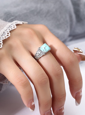 复古霸气十字架戒指空托男款配件