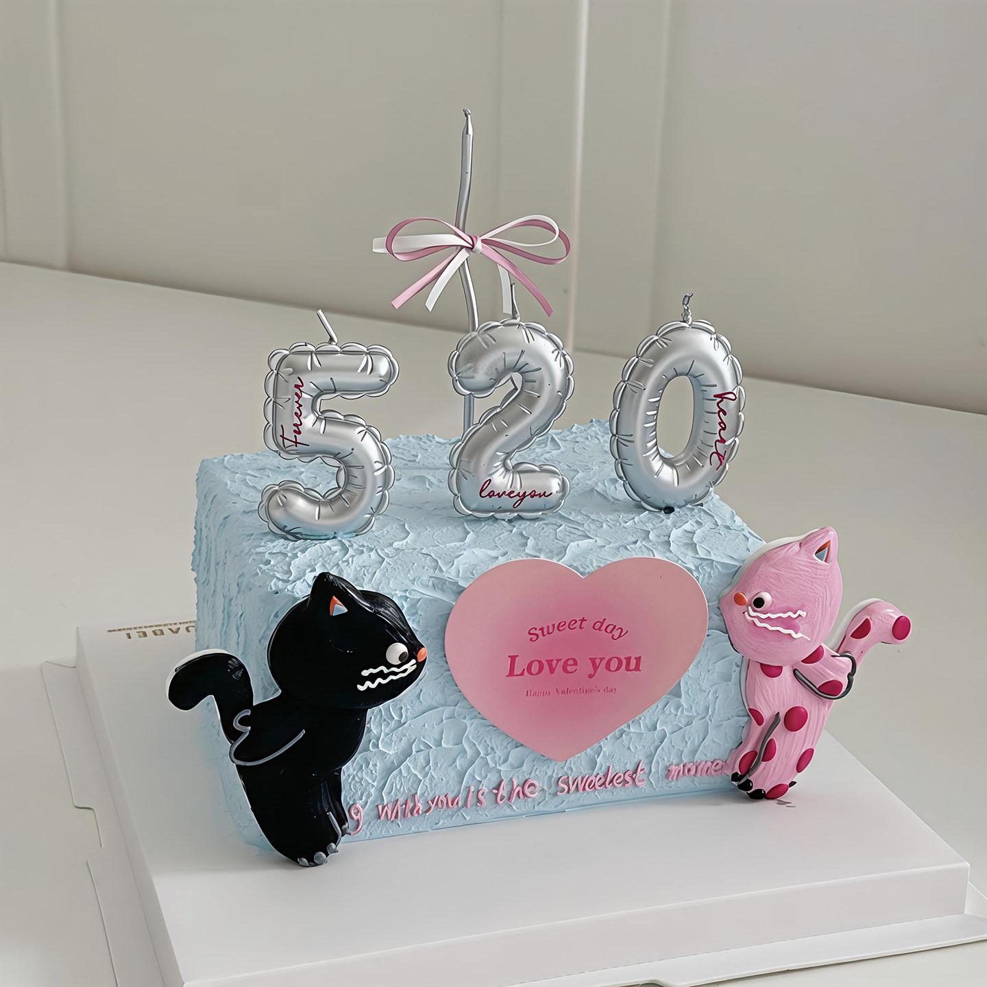 情人节网红烘焙蛋糕装饰插件银色520数字蜡烛告白蜡烛爱心卡片,淘宝优惠券,粉丝福利购,淘宝优惠卷