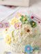 Internet celebrity spring outing flower cake baking cake decoration ornaments spring diary cute sugar beads flower decoration plug-in