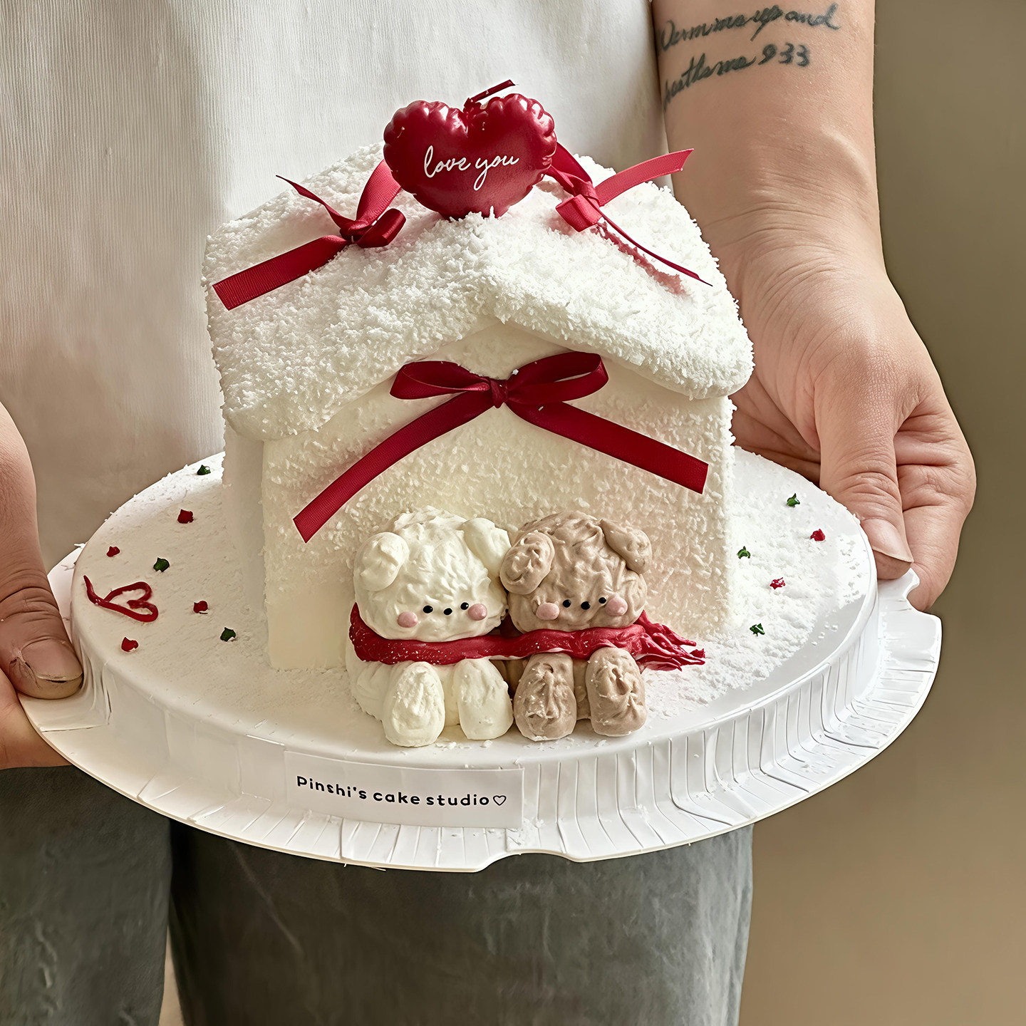 网红情人节烘焙蛋糕装饰摆件爱的小屋爱心LOVE蜡烛蝴蝶结丝带插件,淘宝优惠券,粉丝福利购,淘宝优惠卷