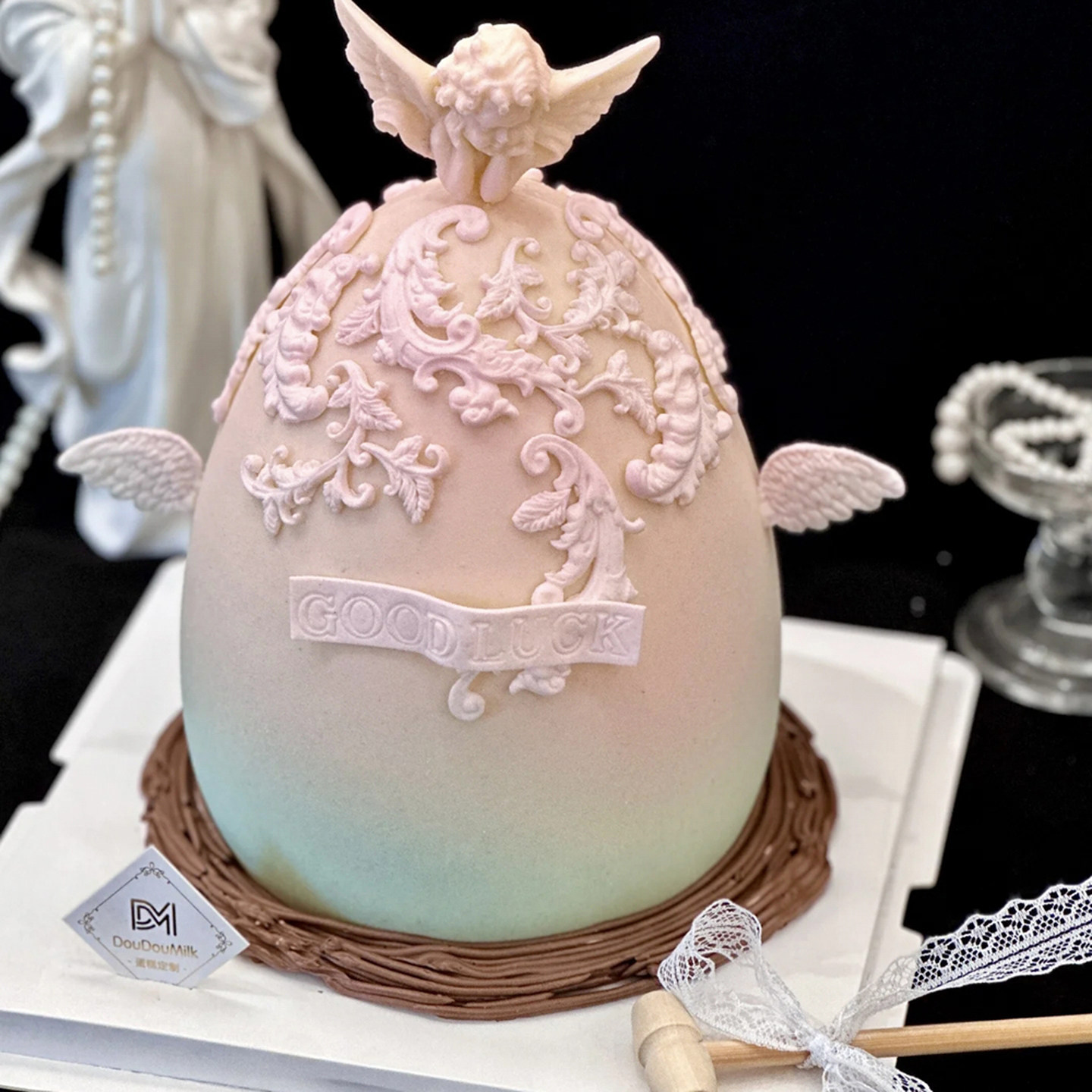 包邮七夕情人节蛋糕装饰模具巧克力惊喜蛋壳巴洛克丘比特天使翅膀,淘宝优惠券,粉丝福利购,淘宝优惠卷