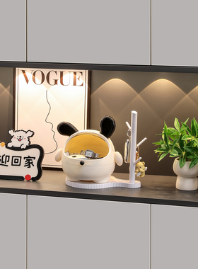 高级感玄关钥匙收纳盒摆件