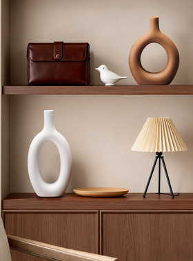 中古侘寂风花瓶法式民宿装饰摆件