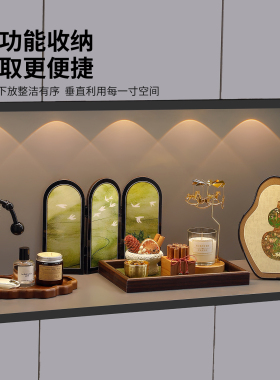 轻奢复古客厅玄关桌面摆件装饰画