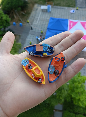 包邮鱼缸水族箱造景装饰游艇海盗船树脂摆件躲避屋沉船乌龟缸造景