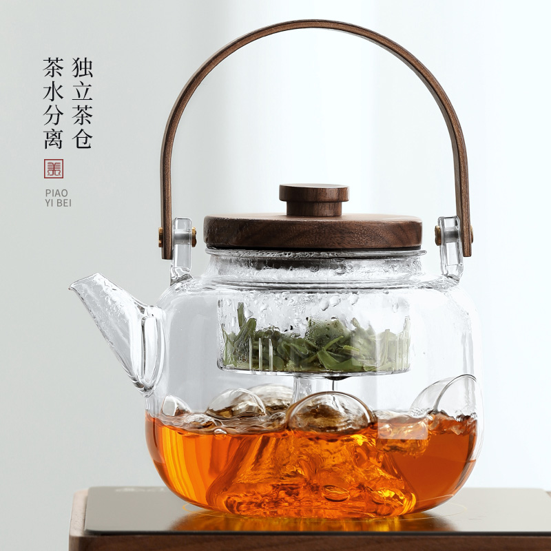 尚言坊煮茶壶煮茶器新款加厚玻璃耐高温烧水泡茶白茶电陶炉煮茶炉