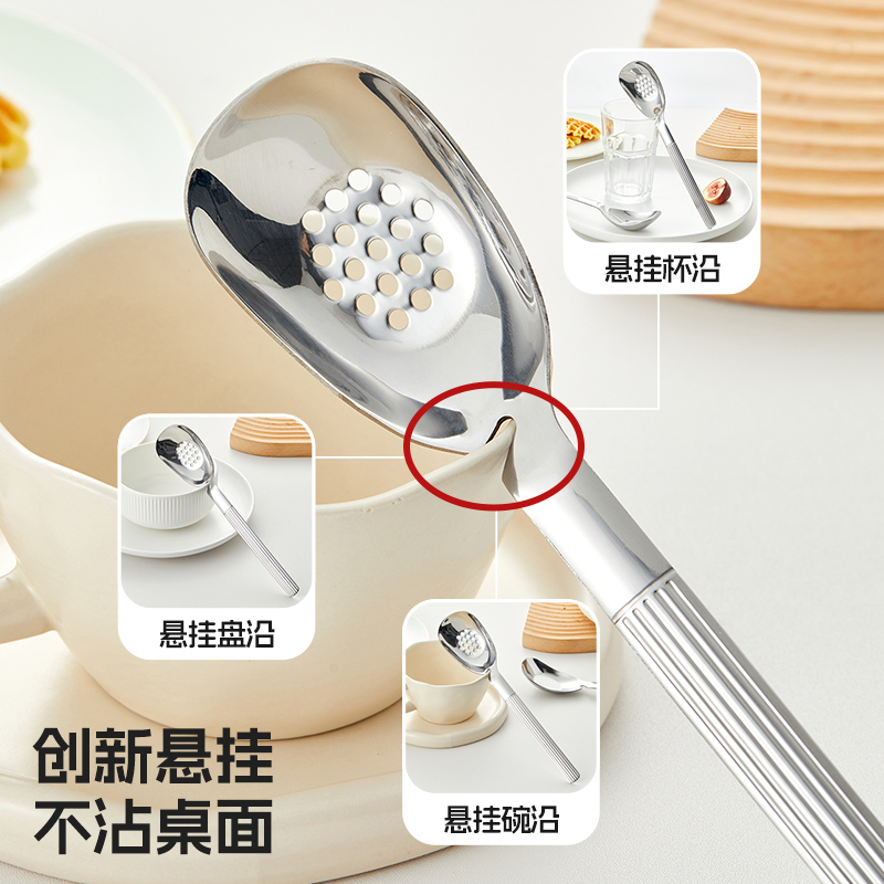 不锈钢迷你漏勺捞橄榄糖蒜小捞勺过滤勺小号厨房家用食品级沥水勺