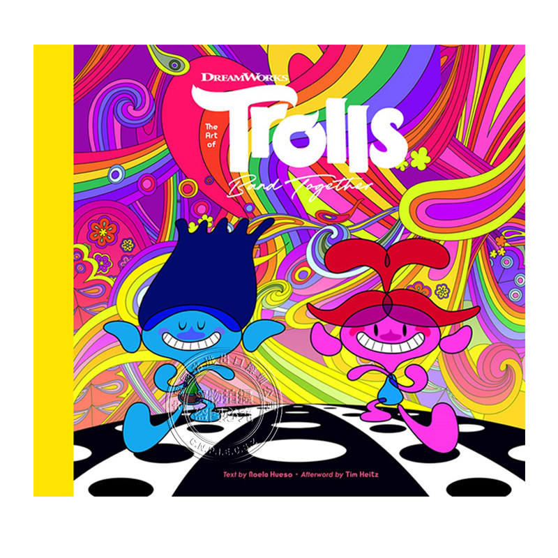 预售英文原版 魔发精灵3 梦工厂动画电影设定集艺术书 精装 The Art of DreamWorks Trolls Band Together 乐团在一起 画册