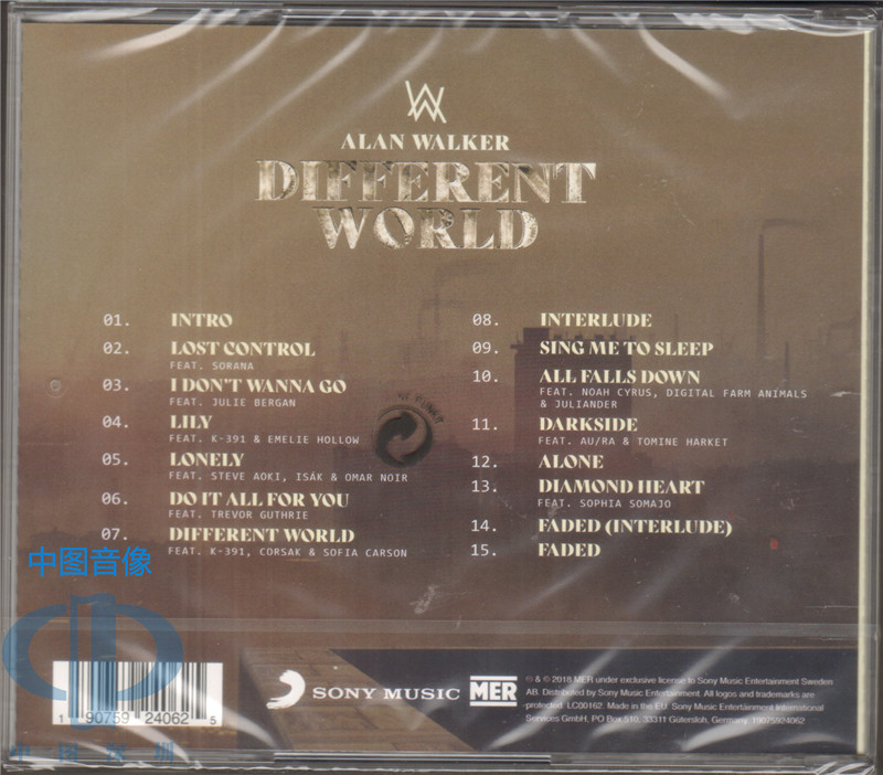 【中图音像】理想世界CD Alan Walker 艾伦沃克 Different World - 图0