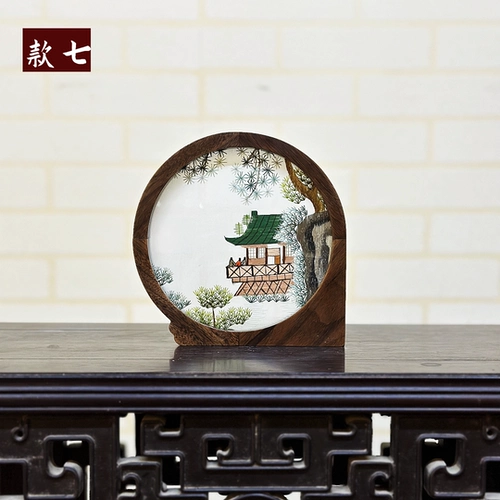 Вышивка из грецкого ореха маленькие украшения Suzhou Двусторонняя вышивка на рабочем столе творческий стол Новый китайский стиль стол в китайском стиле подарок