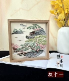 Ручная вышитая вышитая вышитая вышивка на рабочем столе свинг