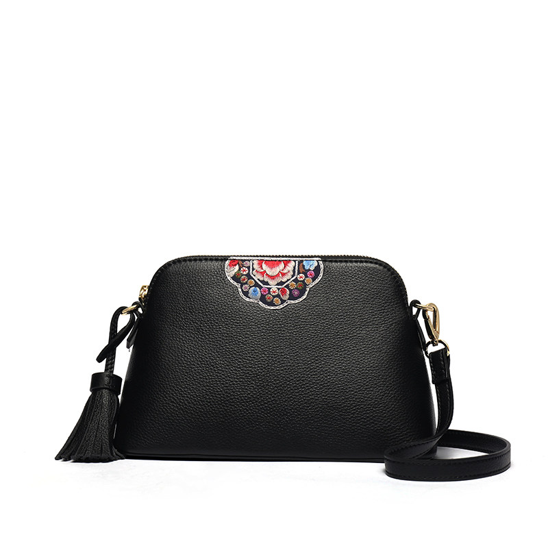 女2020新款头层牛皮流苏单肩小包包 pmsix女士包袋