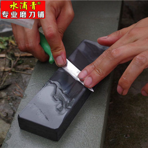 天然青石超细单面 灰黑 磨刀石 浆石家用精磨荡刀石油石 - 图3