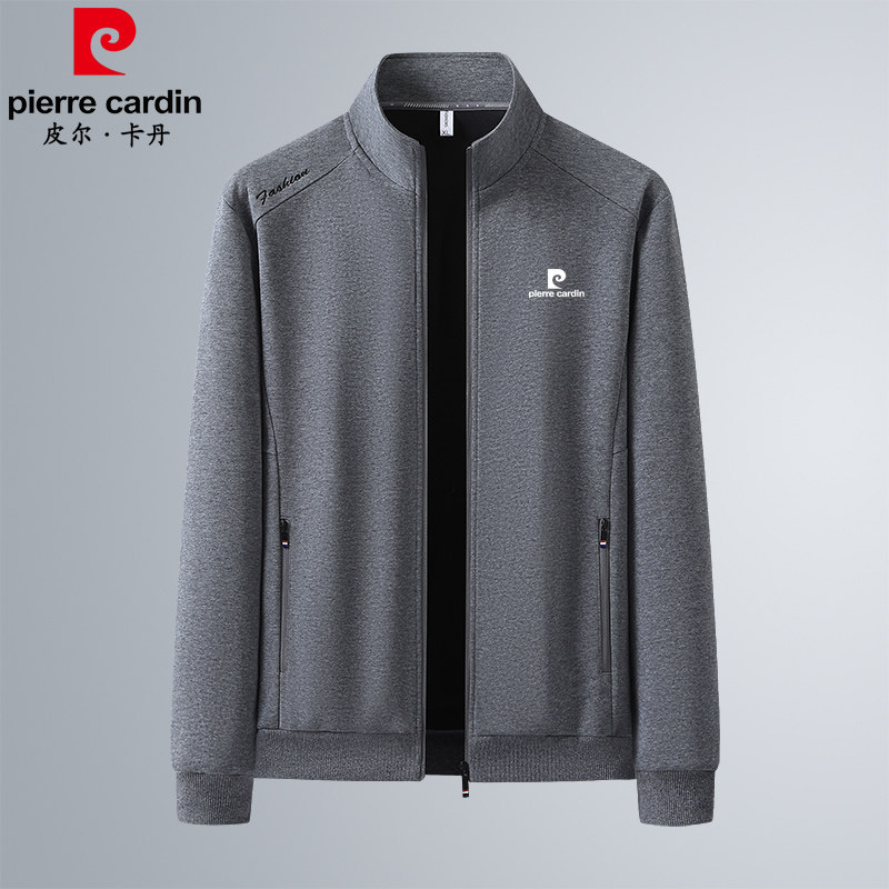 皮尔卡丹高档男士立领夹克中老年爸爸装休闲时尚运动外套大码宽松,淘宝优惠券,粉丝福利购,淘宝优惠卷