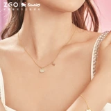 Hello Kitty, ожерелье, дизайнерский пончик, милая клубника, цепочка до ключиц, серебро 925 пробы, легкий роскошный стиль