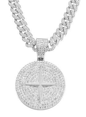 嘻哈时尚说唱美式风格镶钻吊坠