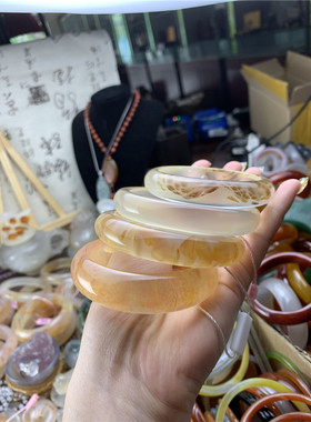 马料白冰水草货源测量方法手镯