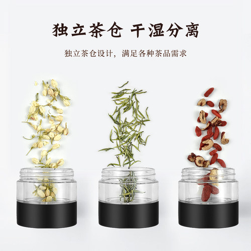 英国Bemega双层玻璃杯高硼硅茶水分离泡茶杯子男款大容量保温水杯 - 图3