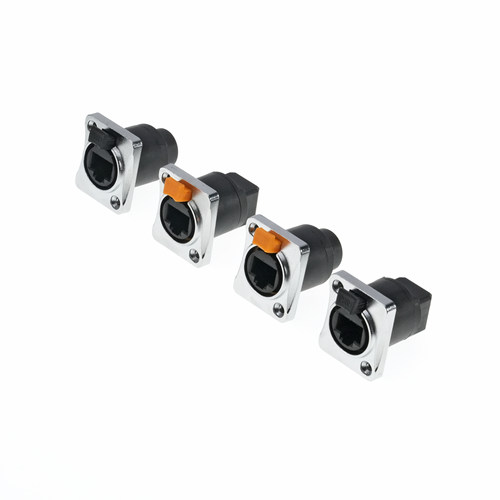 rj45网络连接器防水航空工业插头cat5e网络数据传输D型面板母插座 - 图1