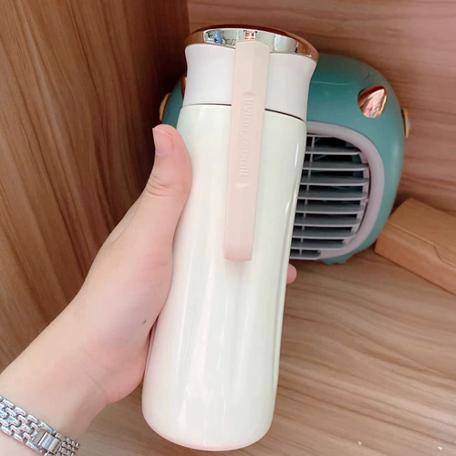 高颜值保温杯女ins原宿风学生情侣杯子简约喝水男士高档便携水杯