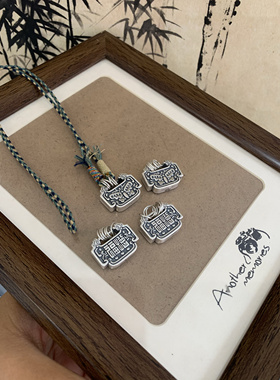 ［蝴蝶梦］原创国风项链999足银福锁蝴蝶吊坠锁骨链闺蜜项链红绳