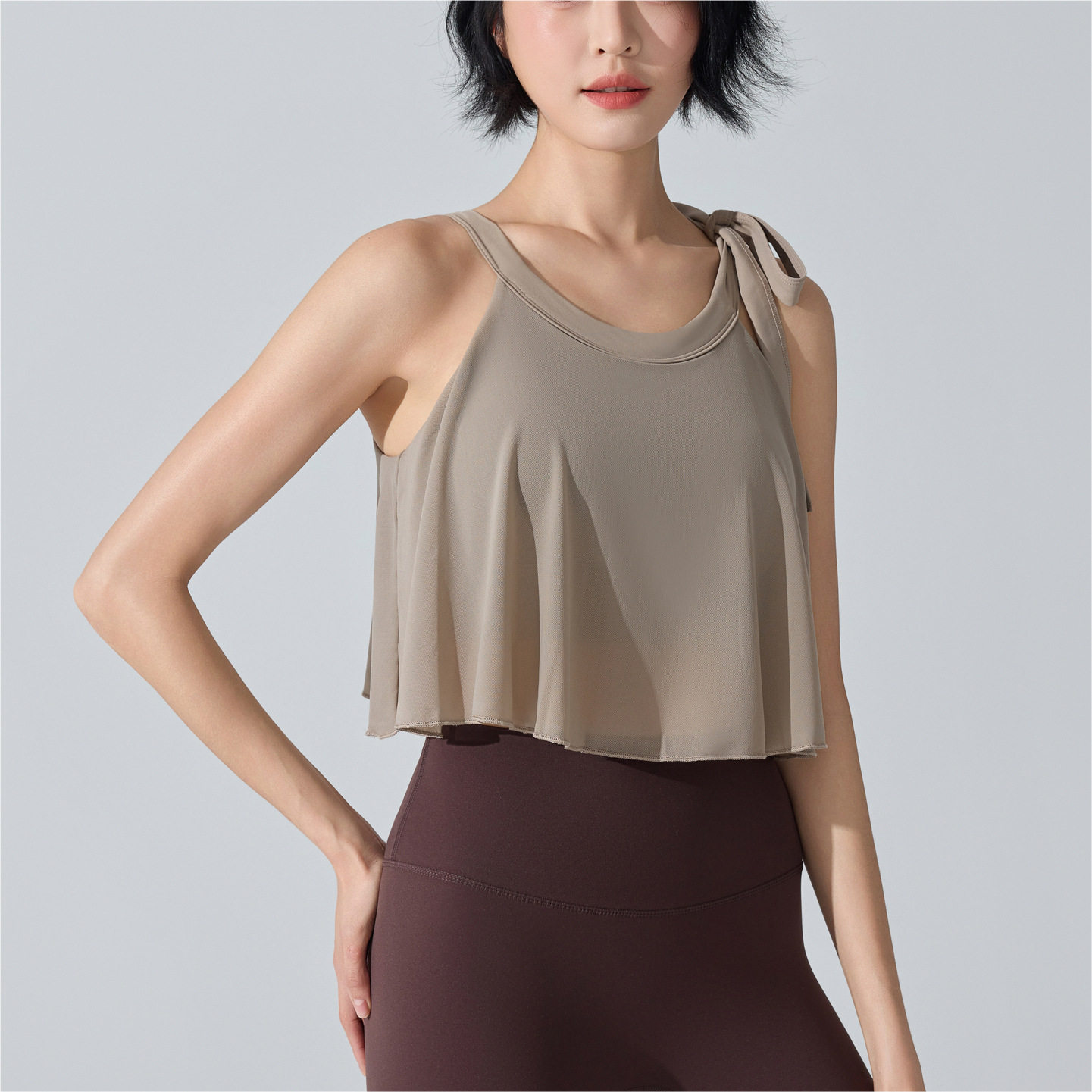 跨境运动内衣女美背防震一体固定杯网纱文胸背心普拉提健身瑜伽服,淘宝优惠券,粉丝福利购,淘宝优惠卷