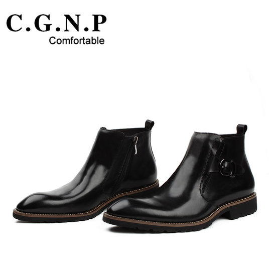 Осенне-зимние ботинки Martin, мужские ботинки, британские ботинки из натуральной кожи, мужские высокие кеды, мужские туфли с острым носком, короткие ботинки, повседневная кожаная обувь в стиле ретро, ​​тренд