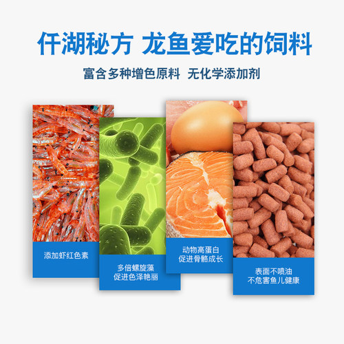 仟湖傲深龙鱼饲料金龙红龙银龙鱼食上浮型观赏鱼增色颗粒型鱼饲料 - 图1