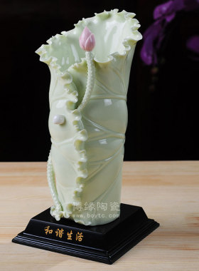 和谐中式风插花商务摆件家居装饰